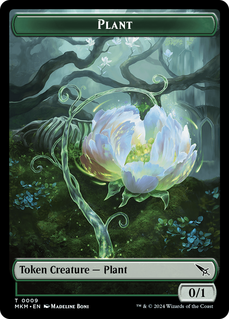 Detective // Plant Double-Sided Token [Murders at Karlov Manor Tokens] MTG Single Magic: The Gathering | Red Claw Gaming
