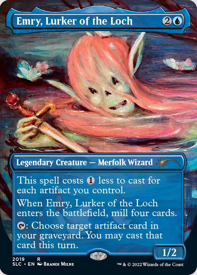 Emry, Lurker of the Loch (Borderless) [Secret Lair Countdown Kit] MTG Single Magic: The Gathering | Red Claw Gaming