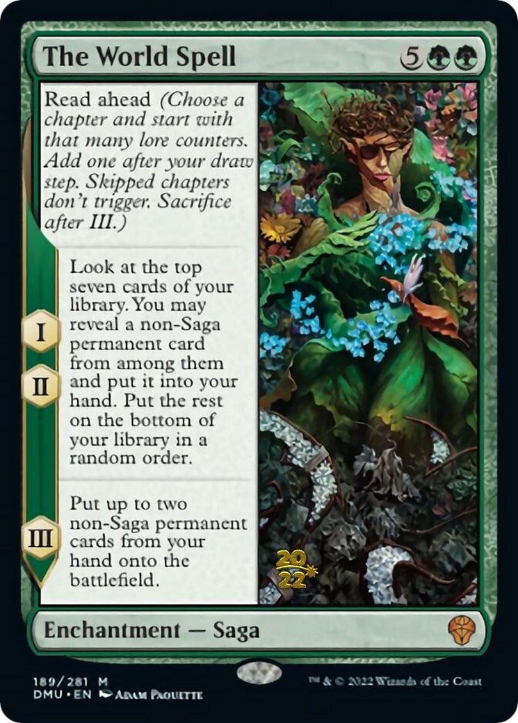 The World Spell [Dominaria United Prerelease Promos] MTG Single Magic: The Gathering | Red Claw Gaming