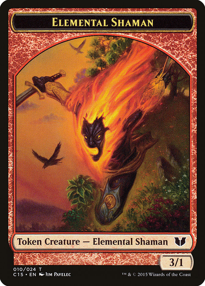 Elemental Shaman // Shapeshifter Double-Sided Token [Commander 2015 Tokens] MTG Single Magic: The Gathering | Red Claw Gaming