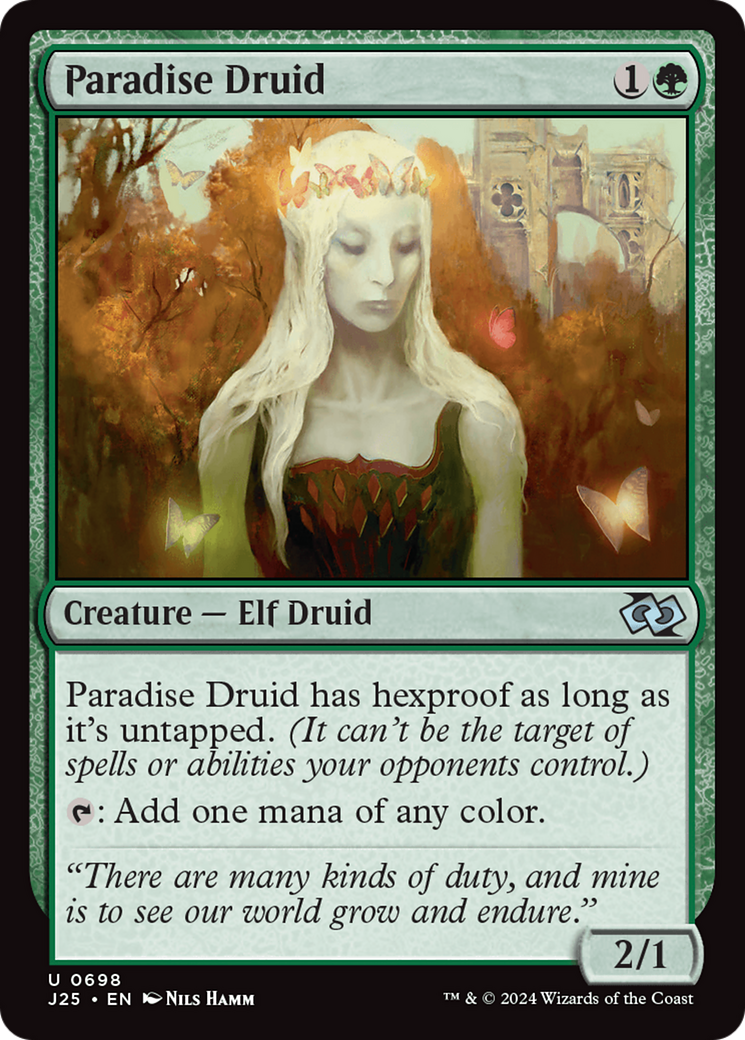 Paradise Druid [Foundations Jumpstart] MTG Single Magic: The Gathering | Red Claw Gaming