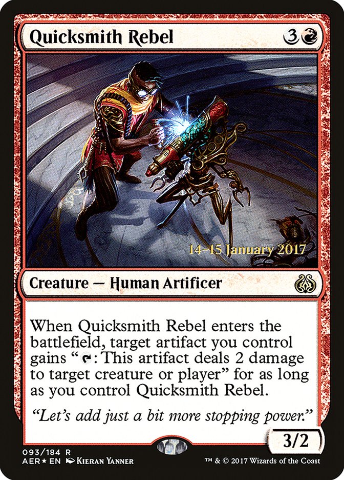 Quicksmith Rebel [Aether Revolt Prerelease Promos] MTG Single Magic: The Gathering | Red Claw Gaming