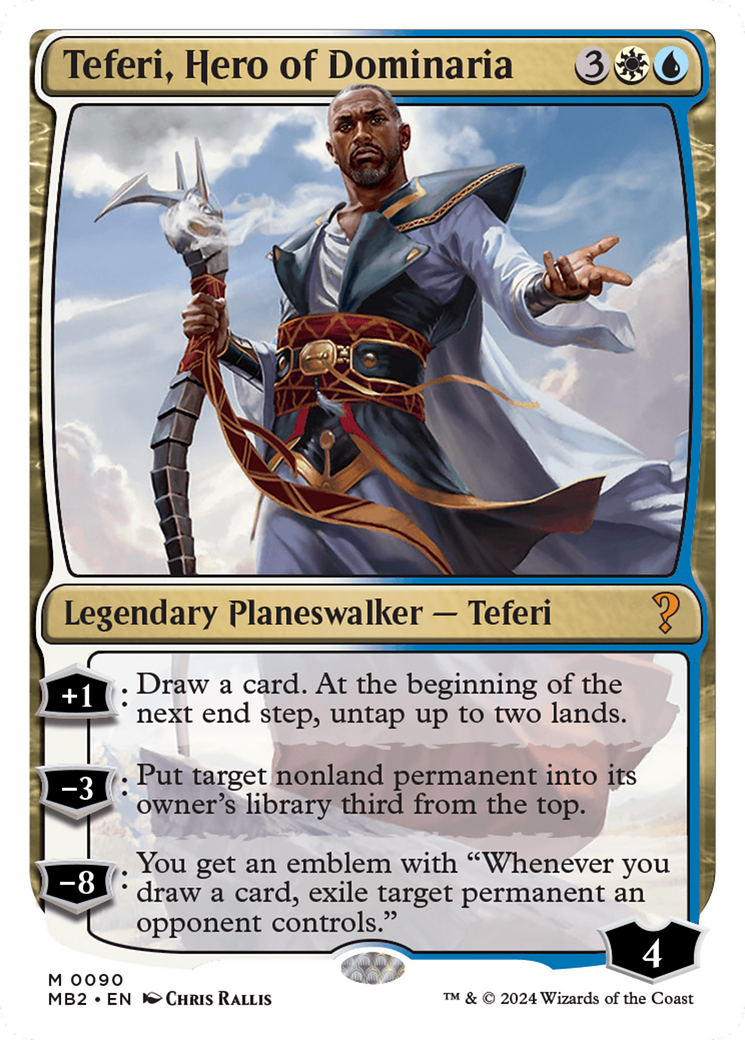 Teferi, Hero of Dominaria (White Border) [Mystery Booster 2] MTG Single Magic: The Gathering | Red Claw Gaming