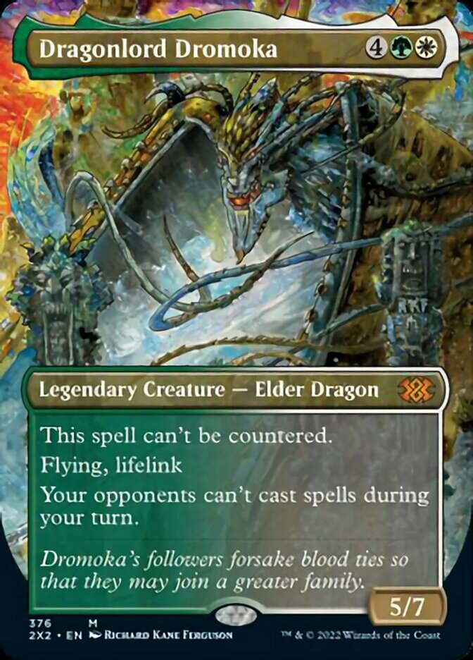 Dragonlord Dromoka (Borderless Alternate Art) [Double Masters 2022] MTG Single Magic: The Gathering    | Red Claw Gaming