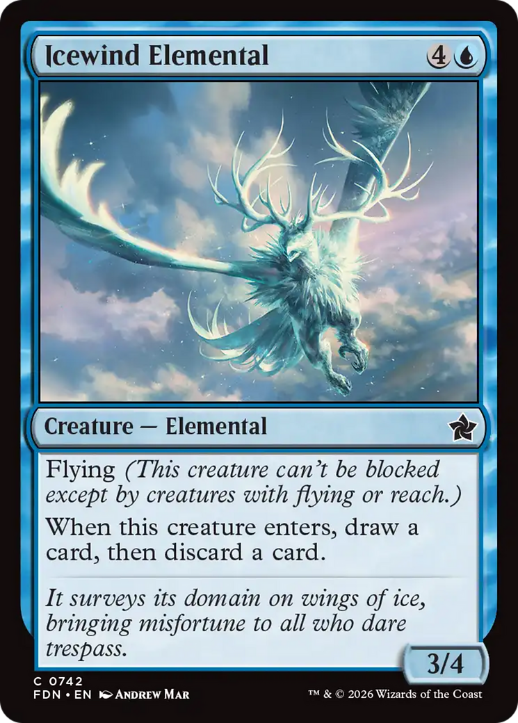Icewind Elemental (0742) [Foundations] MTG Single Magic: The Gathering | Red Claw Gaming