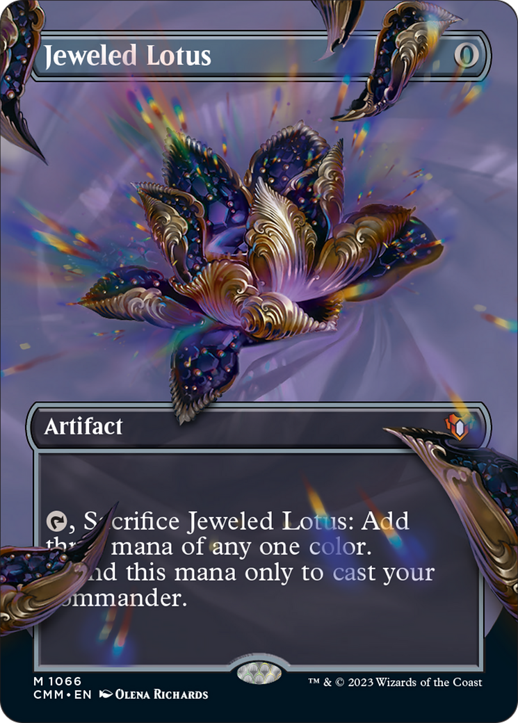 Jeweled Lotus (Borderless Textured Foil Frame Break) [Commander Masters] MTG Single Magic: The Gathering | Red Claw Gaming
