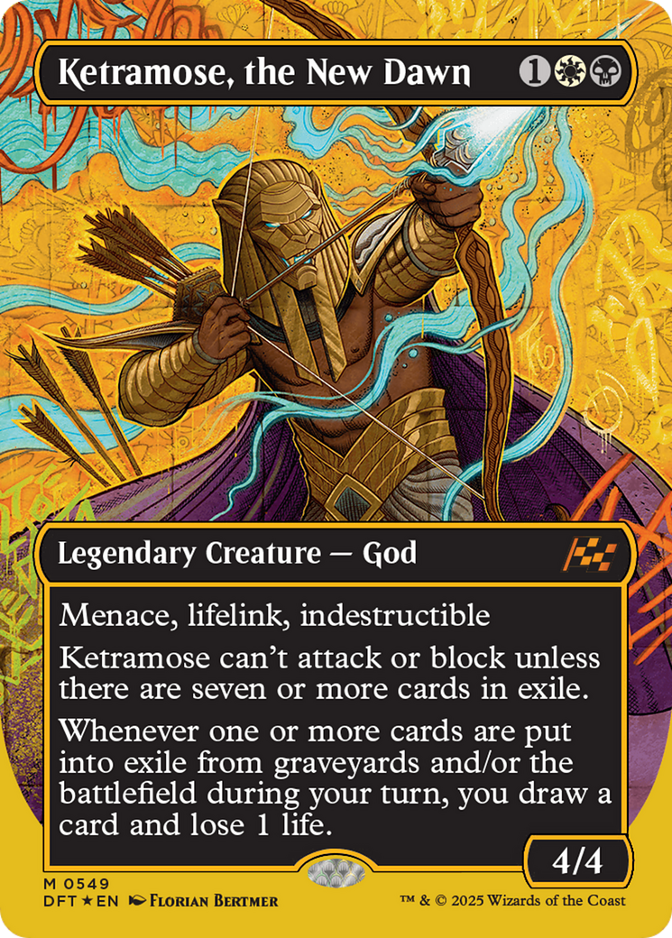 Ketramose, the New Dawn (Borderless) (First-Place Foil) [Aetherdrift] MTG Single Magic: The Gathering | Red Claw Gaming