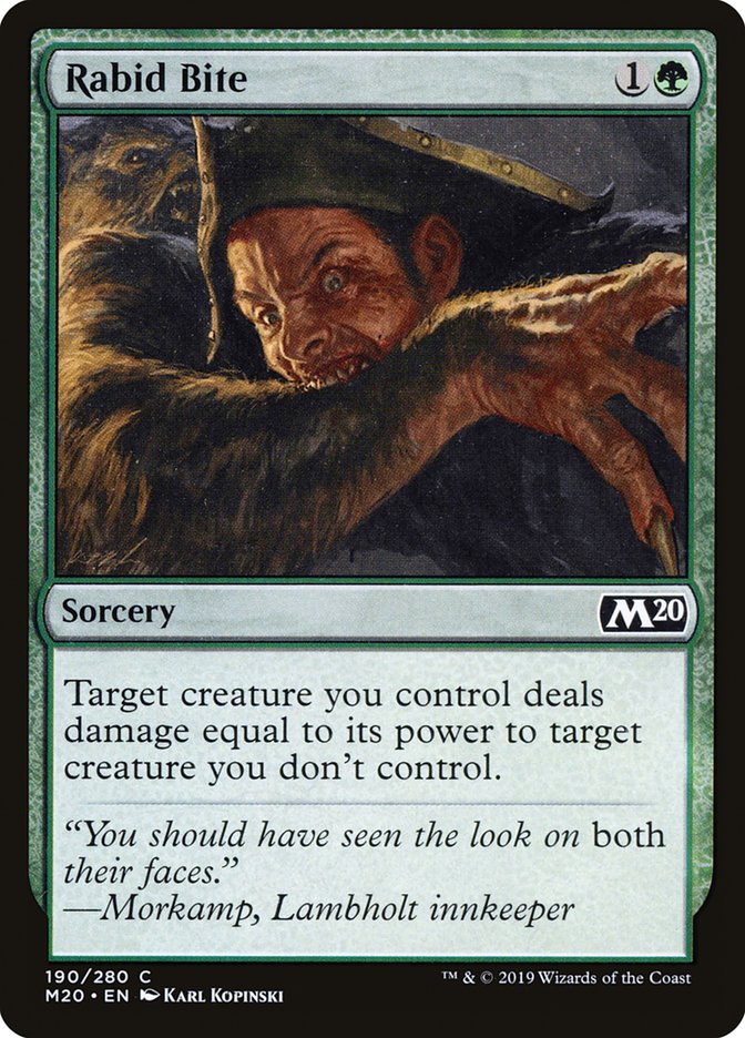 Rabid Bite [Core Set 2020] MTG Single Magic: The Gathering | Red Claw Gaming