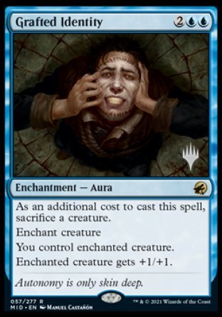 Grafted Identity (Promo Pack) [Innistrad: Midnight Hunt Promos] MTG Single Magic: The Gathering | Red Claw Gaming