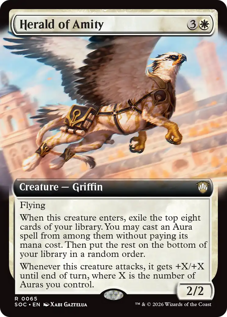 Herald of Amity (Extended Art) [Secrets of Strixhaven Commander] MTG Single Magic: The Gathering | Red Claw Gaming