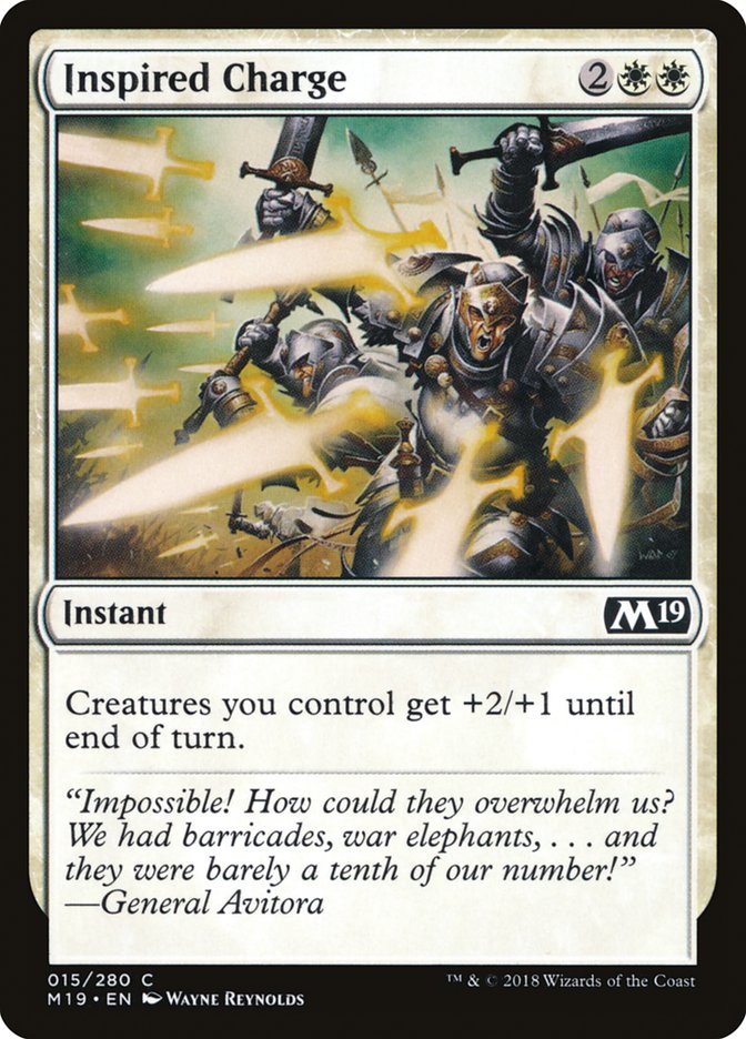 Inspired Charge [Core Set 2019] MTG Single Magic: The Gathering | Red Claw Gaming