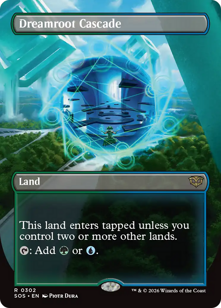 Dreamroot Cascade (Borderless) [Secrets of Strixhaven] MTG Single Magic: The Gathering | Red Claw Gaming