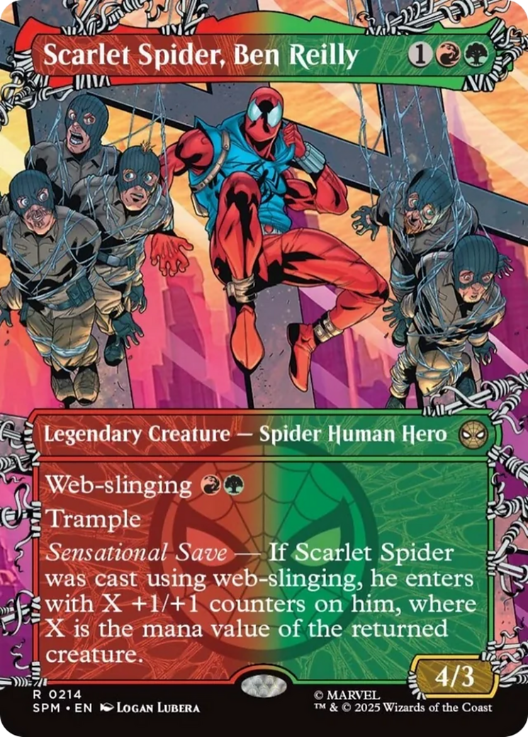 Scarlet Spider, Ben Reilly (Borderless) [Marvel's Spider-Man] MTG Single Magic: The Gathering | Red Claw Gaming