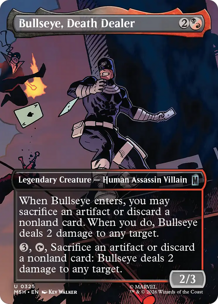 Bullseye, Death Dealer (Borderless) [Marvel Super Heroes] | Red Claw Gaming
