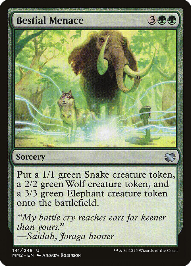 Bestial Menace [Modern Masters 2015] MTG Single Magic: The Gathering | Red Claw Gaming