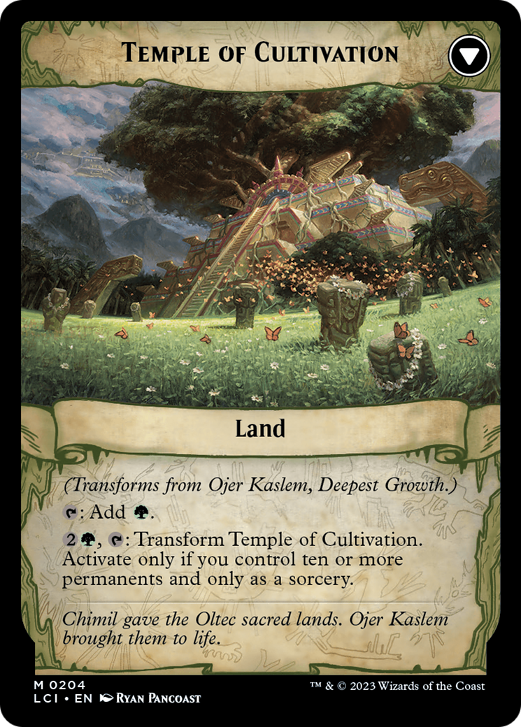 Ojer Kaslem, Deepest Growth // Temple of Cultivation [The Lost Caverns of Ixalan Prerelease Cards] MTG Single Magic: The Gathering    | Red Claw Gaming