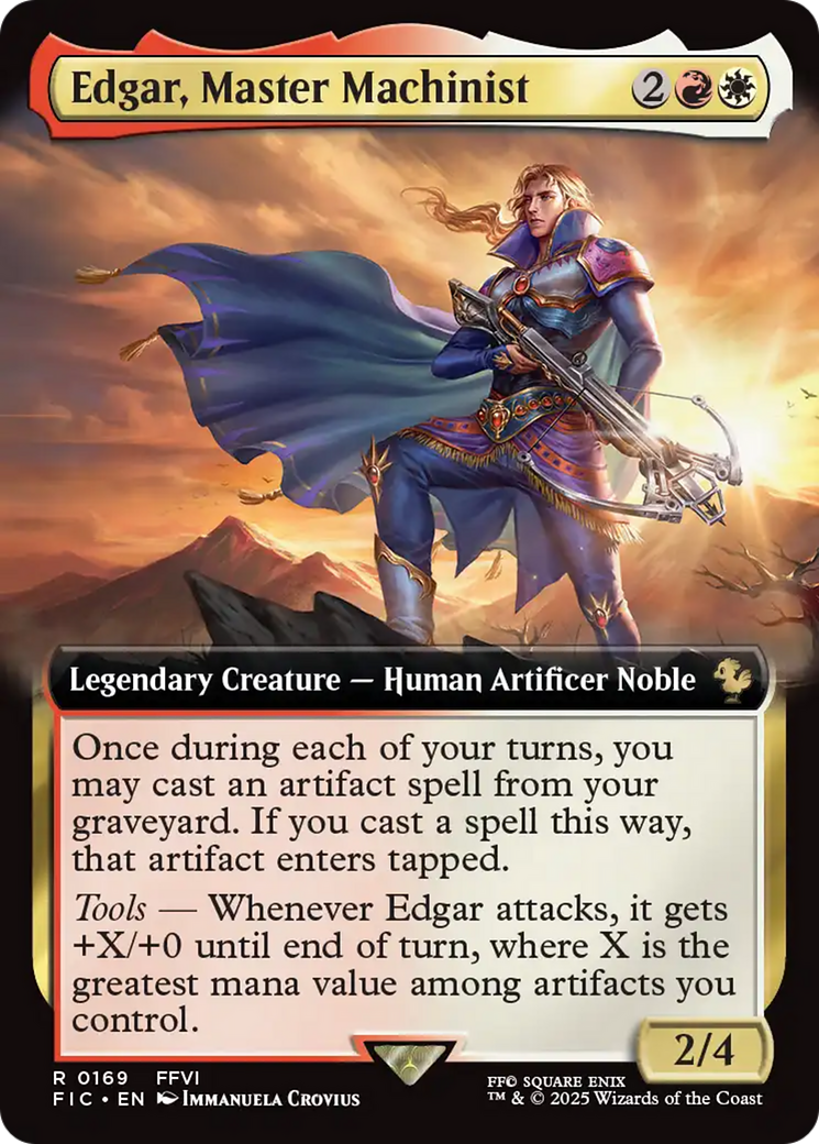 Edgar, Master Machinist (Extended Art) [FINAL FANTASY Commander] MTG Single Magic: The Gathering | Red Claw Gaming