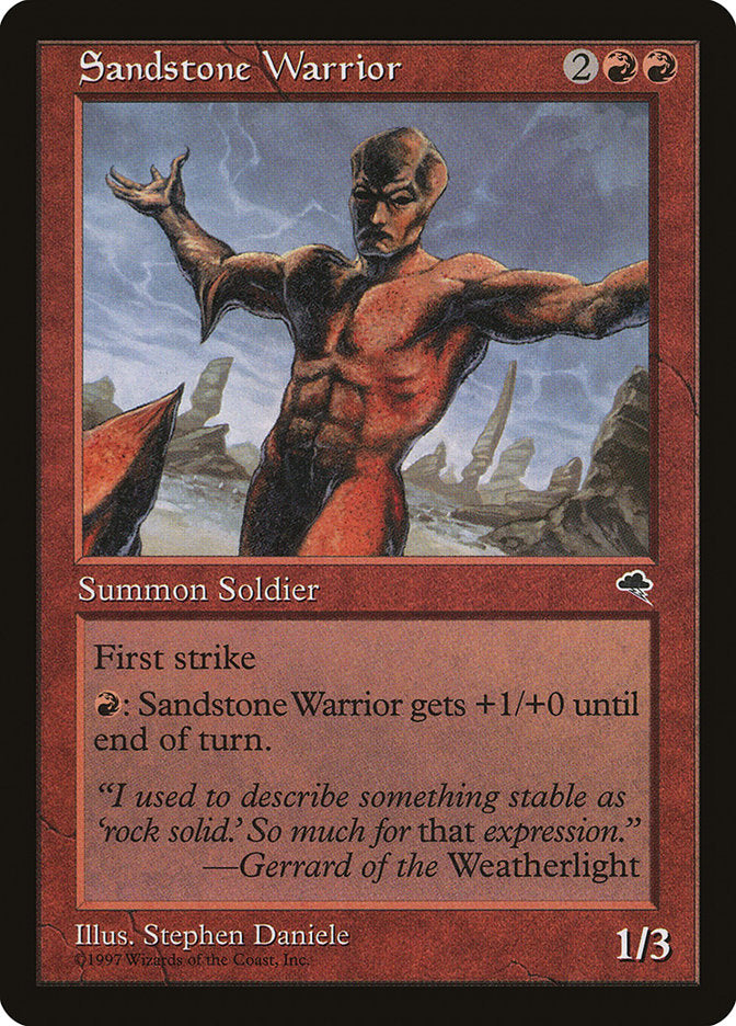 Sandstone Warrior [Tempest] MTG Single Magic: The Gathering | Red Claw Gaming