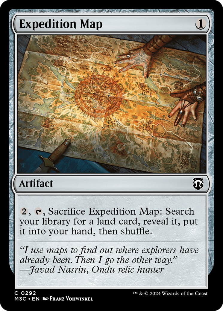 Expedition Map (Ripple Foil) [Modern Horizons 3 Commander] MTG Single Magic: The Gathering | Red Claw Gaming