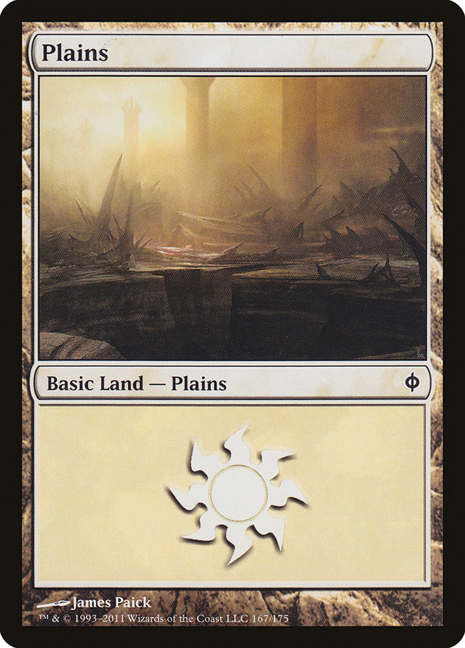 Plains (167) [New Phyrexia] MTG Single Magic: The Gathering | Red Claw Gaming