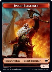 Dwarf Berserker // Giant Wizard Double-Sided Token [Kaldheim Tokens] MTG Single Magic: The Gathering | Red Claw Gaming