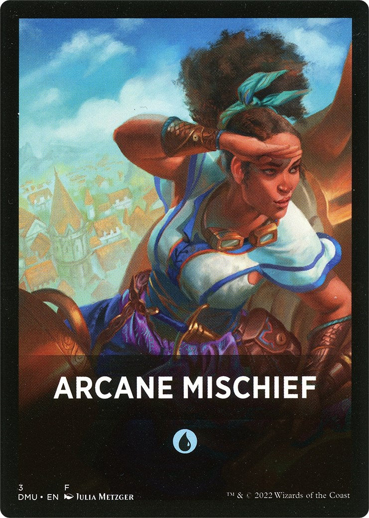 Arcane Mischief Theme Card [Dominaria United Tokens] MTG Single Magic: The Gathering | Red Claw Gaming