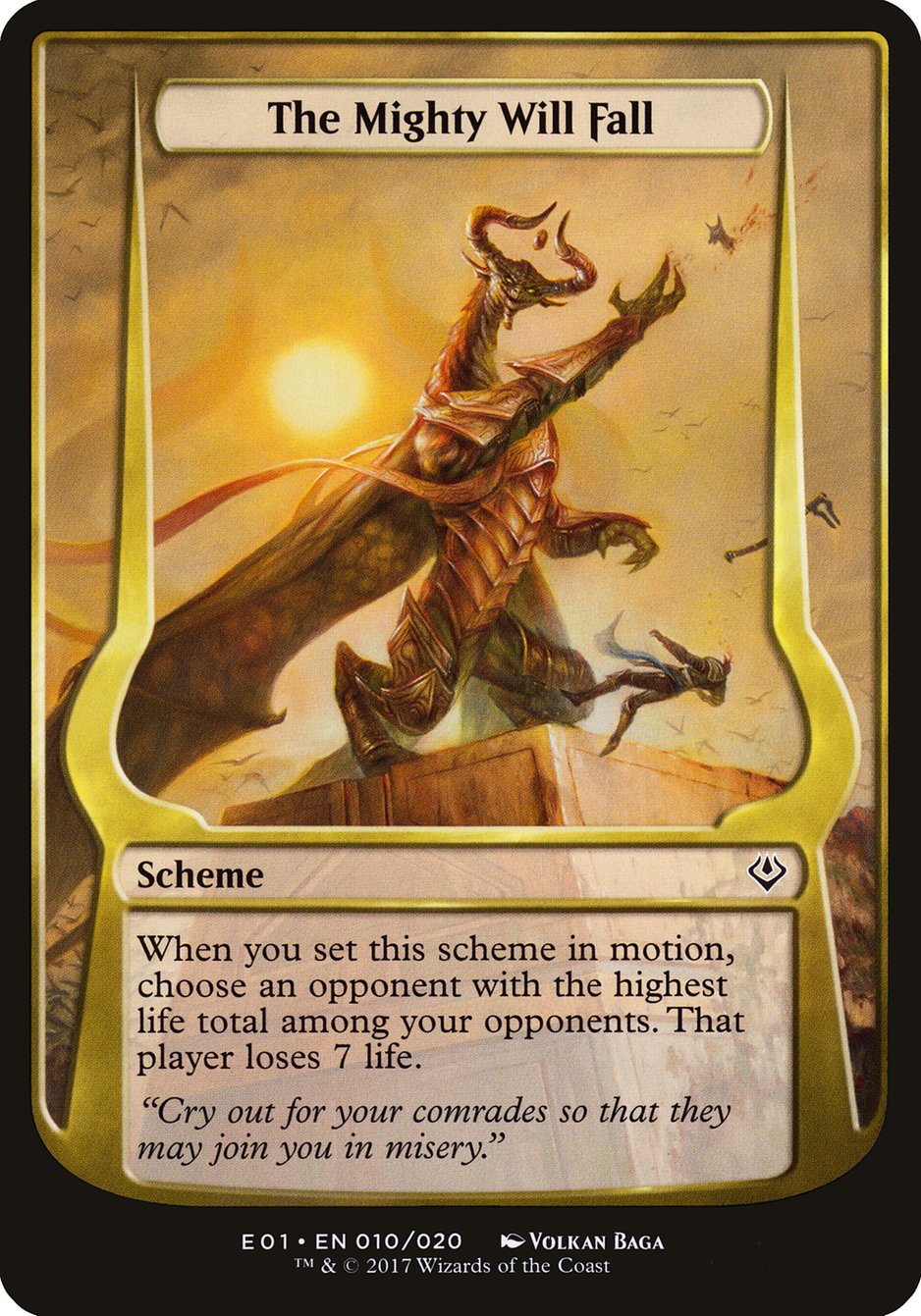 The Mighty Will Fall (Schemes) [Archenemy: Nicol Bolas Schemes] MTG Single Magic: The Gathering | Red Claw Gaming
