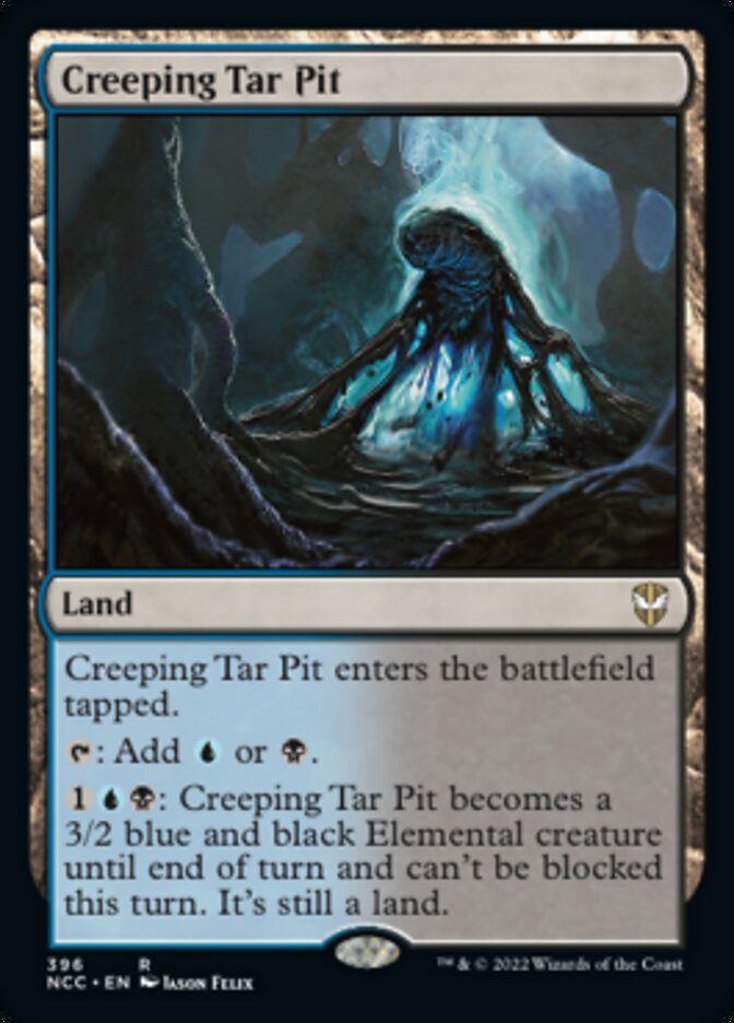 Creeping Tar Pit [Streets of New Capenna Commander] MTG Single Magic: The Gathering | Red Claw Gaming