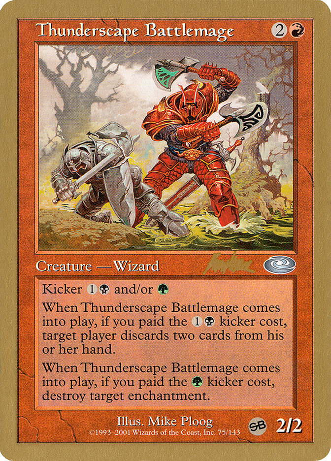 Thunderscape Battlemage (Brian Kibler) (SB) [World Championship Decks 2002] MTG Single Magic: The Gathering | Red Claw Gaming