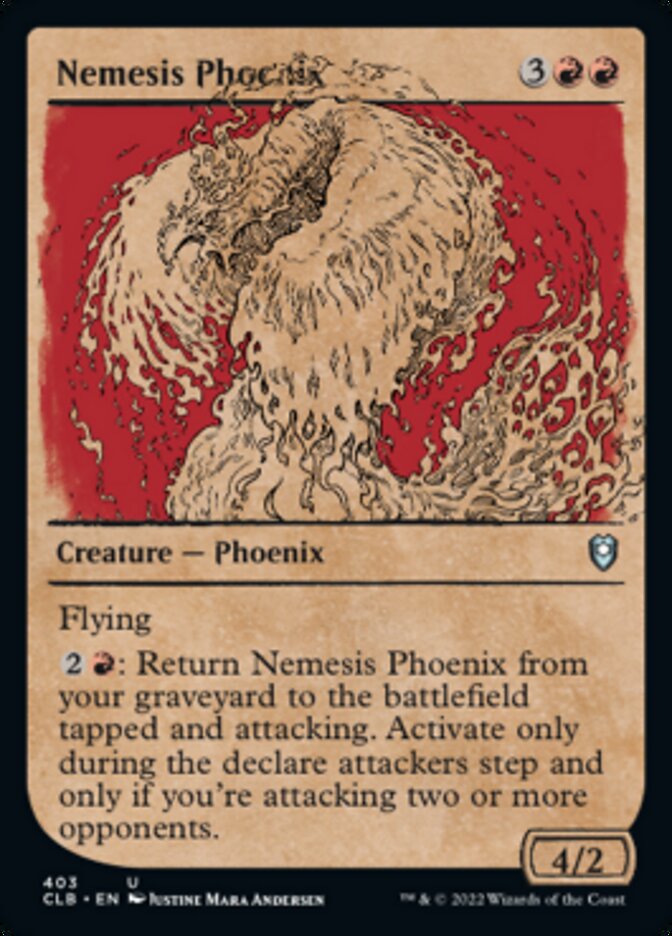 Nemesis Phoenix (Showcase) [Commander Legends: Battle for Baldur's Gate] MTG Single Magic: The Gathering | Red Claw Gaming