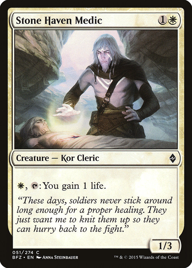 Stone Haven Medic [Battle for Zendikar] MTG Single Magic: The Gathering | Red Claw Gaming