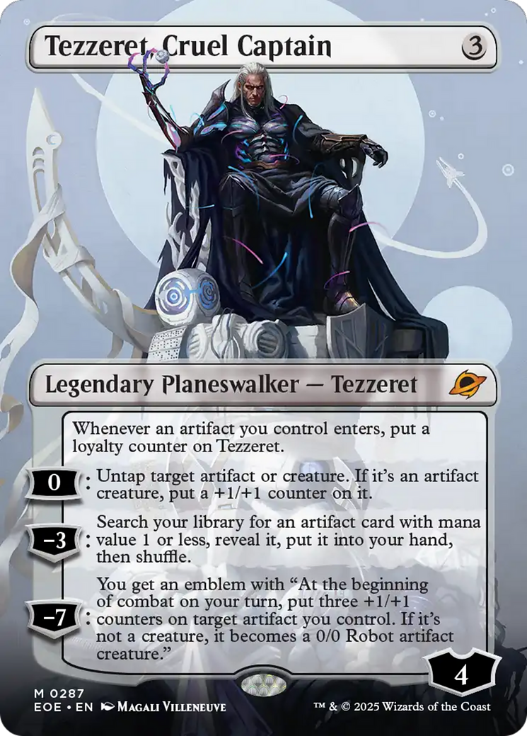 Tezzeret, Cruel Captain (Borderless) [Edge of Eternities] MTG Single Magic: The Gathering | Red Claw Gaming