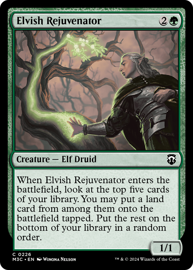 Elvish Rejuvenator (Ripple Foil) [Modern Horizons 3 Commander] MTG Single Magic: The Gathering | Red Claw Gaming