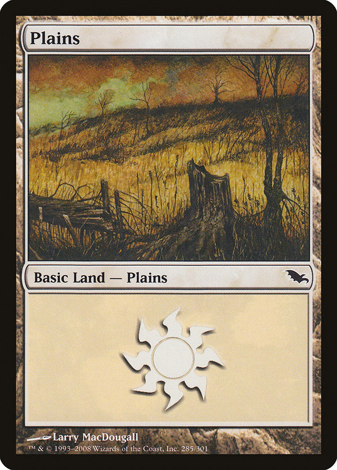 Plains (285) [Shadowmoor] MTG Single Magic: The Gathering | Red Claw Gaming