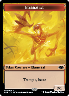 Elephant // Elemental Double-Sided Token [Dominaria Remastered Tokens] MTG Single Magic: The Gathering | Red Claw Gaming