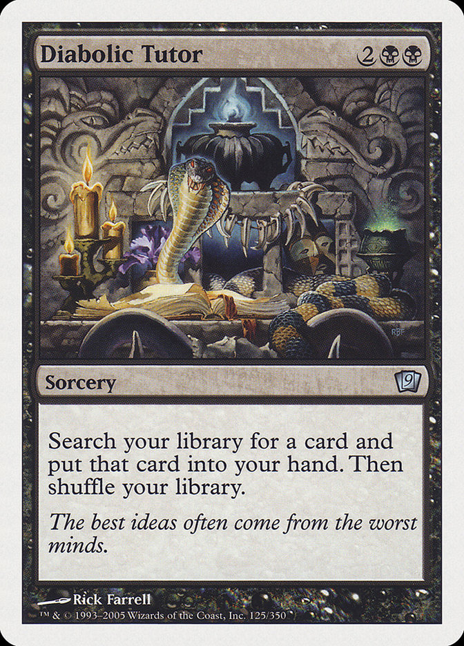 Diabolic Tutor [Ninth Edition] MTG Single Magic: The Gathering | Red Claw Gaming