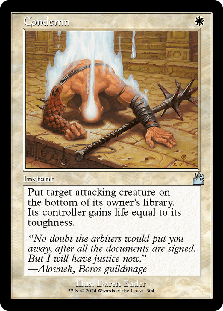 Condemn (Retro Frame) [Ravnica Remastered] MTG Single Magic: The Gathering | Red Claw Gaming