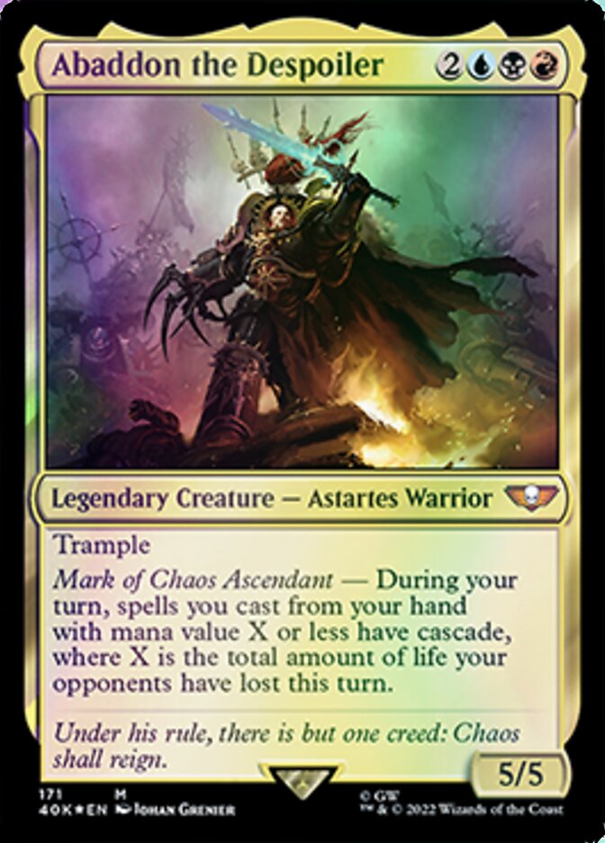 Abaddon the Despoiler (171) [Warhammer 40,000] MTG Single Magic: The Gathering | Red Claw Gaming