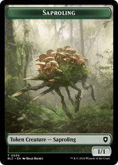 Saproling // Treasure Double-Sided Token [Bloomburrow Commander Tokens] MTG Single Magic: The Gathering | Red Claw Gaming