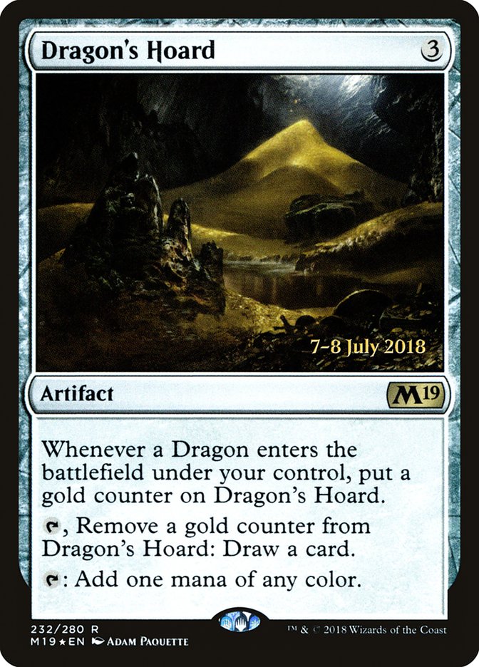 Dragon's Hoard [Core Set 2019 Prerelease Promos] MTG Single Magic: The Gathering | Red Claw Gaming