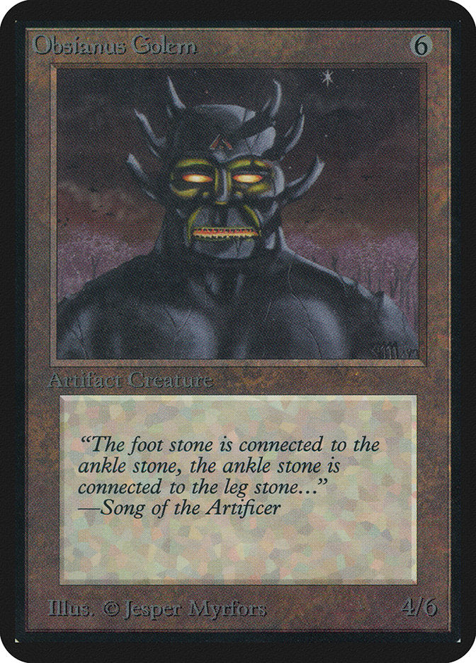 Obsianus Golem [Alpha Edition] MTG Single Magic: The Gathering | Red Claw Gaming