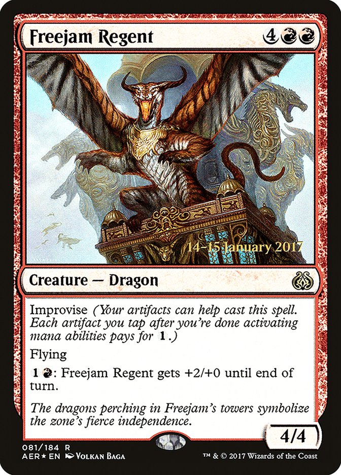Freejam Regent [Aether Revolt Prerelease Promos] MTG Single Magic: The Gathering | Red Claw Gaming