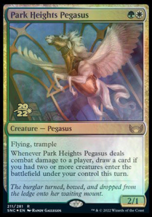 Park Heights Pegasus [Streets of New Capenna Prerelease Promos] MTG Single Magic: The Gathering | Red Claw Gaming
