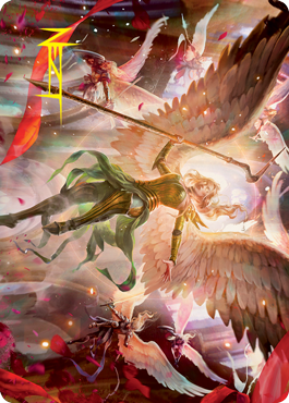 Sigarda's Summons Art Card (Gold-Stamped Signature) [Innistrad: Crimson Vow Art Series] MTG Single Magic: The Gathering | Red Claw Gaming