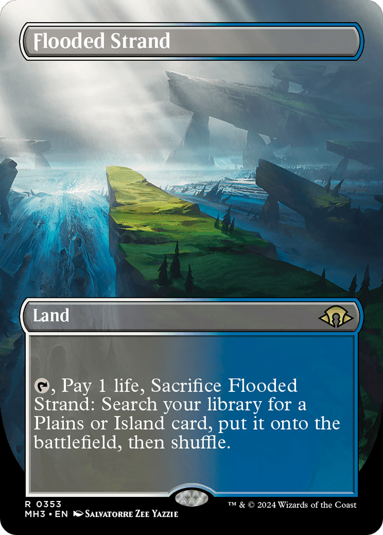 Flooded Strand (Borderless) [Modern Horizons 3] MTG Single Magic: The Gathering    | Red Claw Gaming