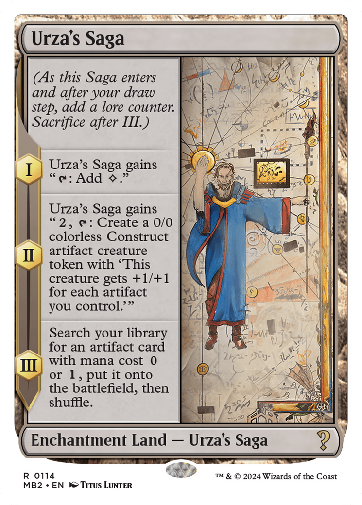 Urza's Saga (White Border) [Mystery Booster 2] MTG Single Magic: The Gathering | Red Claw Gaming