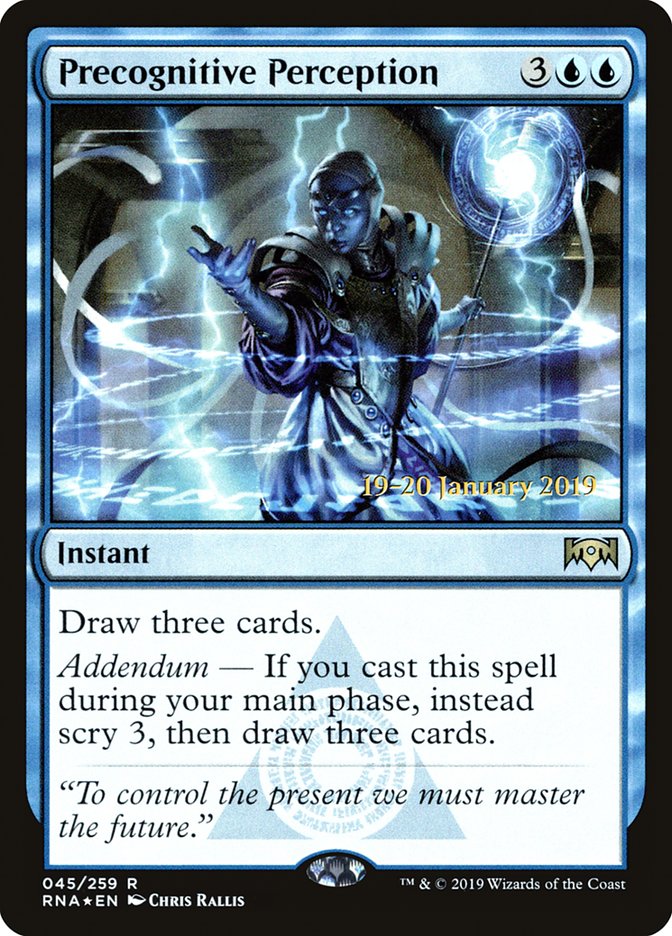 Precognitive Perception [Ravnica Allegiance Prerelease Promos] MTG Single Magic: The Gathering | Red Claw Gaming