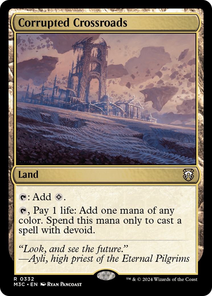 Corrupted Crossroads (Ripple Foil) [Modern Horizons 3 Commander] MTG Single Magic: The Gathering | Red Claw Gaming