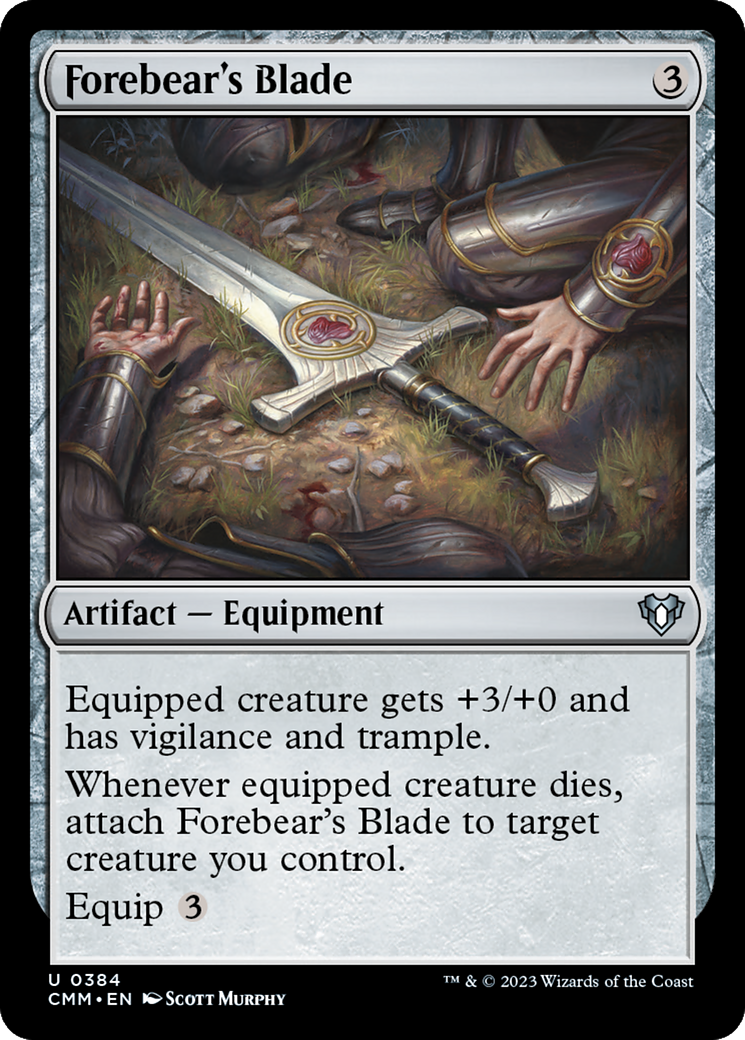 Forebear's Blade [Commander Masters] MTG Single Magic: The Gathering    | Red Claw Gaming
