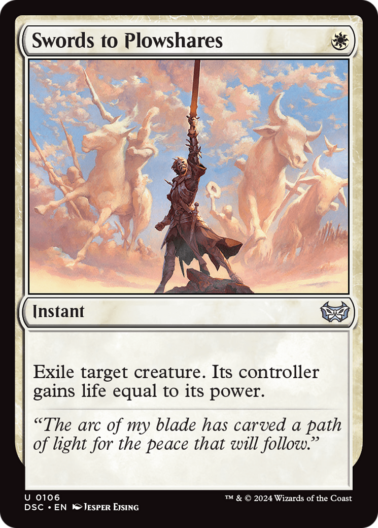 Swords to Plowshares [Duskmourn: House of Horror Commander] MTG Single Magic: The Gathering | Red Claw Gaming